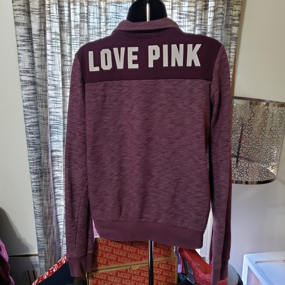 PINK Victoria's Secret 1/4 zip sweatshirt - Picture 2 of 3